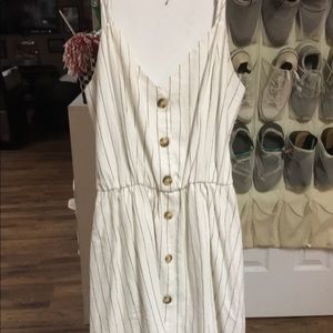 Button Striped Dress